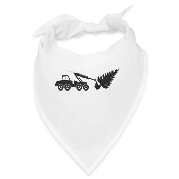 Symbol für Holzernter: Symbol: Form. Holzfäller - Bandana - Weiß - Vorne
