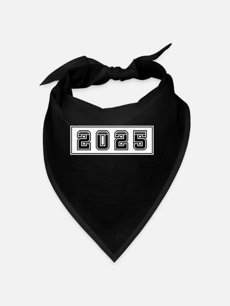 2025 Jahr - Bandana - Schwarz - Vorne