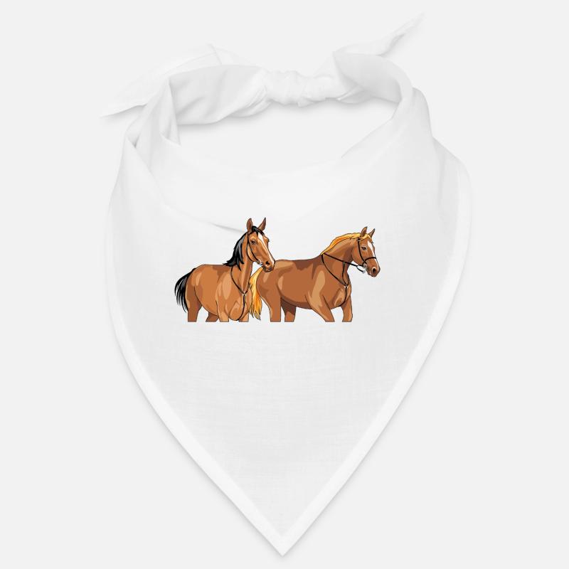 Two beautiful brown horses Bandana
