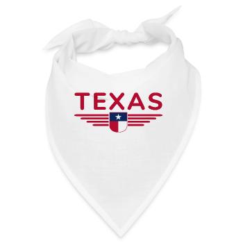 Texas Fan T-Shirt – Lone Star Style - Bandana - Weiß - Vorne