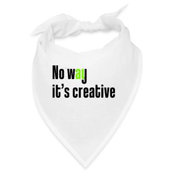 Auf keinen Fall ist es kreativ - Bandana - Weiß - Vorne