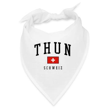 Thun Schweiz Design mit Flagge - Bandana - Weiß - Vorne