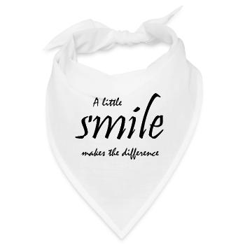 A little smile makes the difference - Bandana - Weiß - Vorne