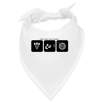 Dart Darten Sport Unterhaltung Freizeit Hobby - Bandana - Weiß - Vorne