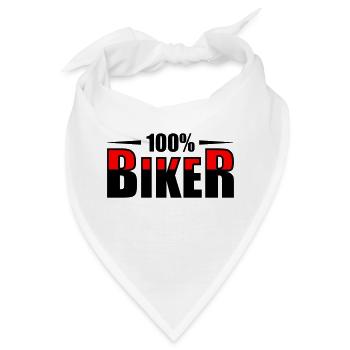 Biker Motorradfahrer - Bandana - Weiß - Vorne