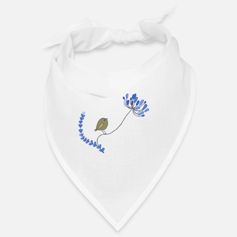 Vogel mit Blume Bandana