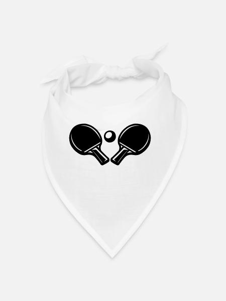 Table tennis bat icon - Bandana - white - Front