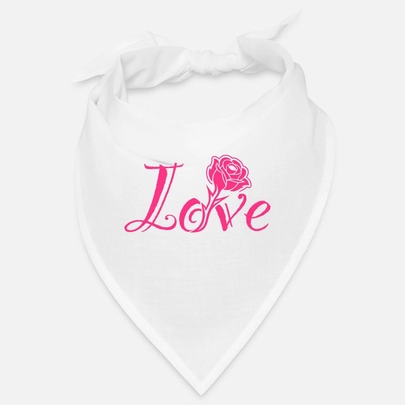 Liebesblüten: Typografie mit eingebauter Rose Bandana