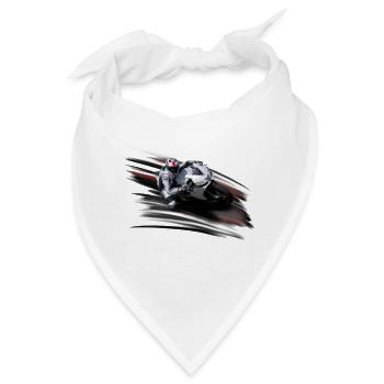 Motorrad - Bandana - Weiß - Vorne