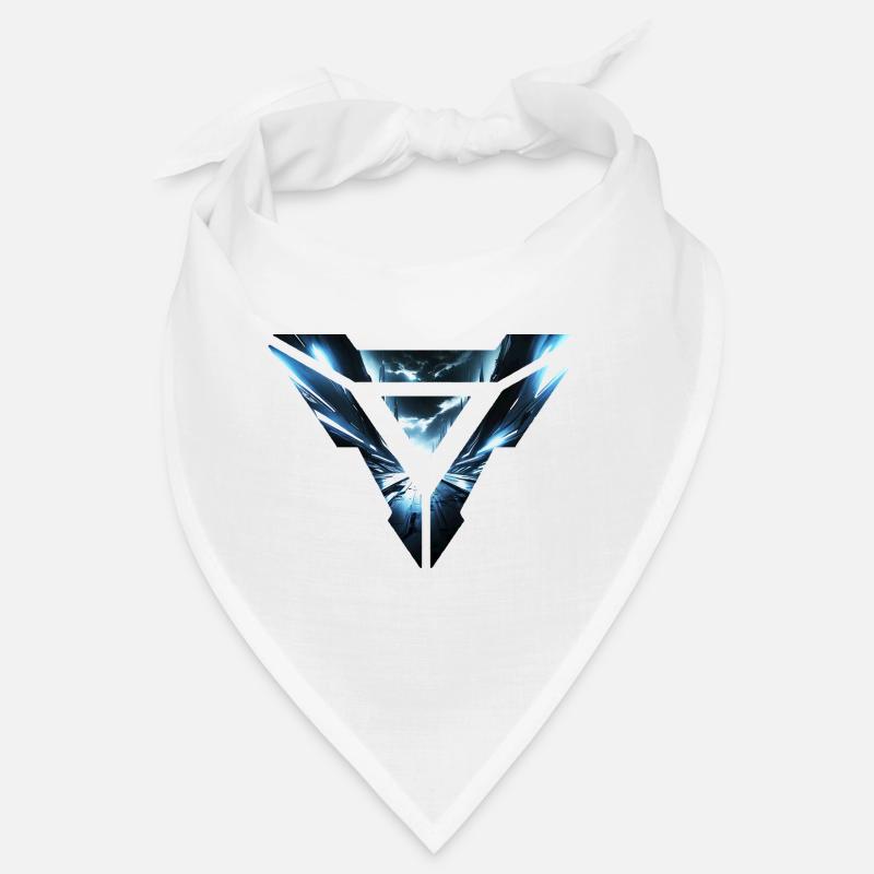 Futuristic Cyber Realm Triangular Design Bandana