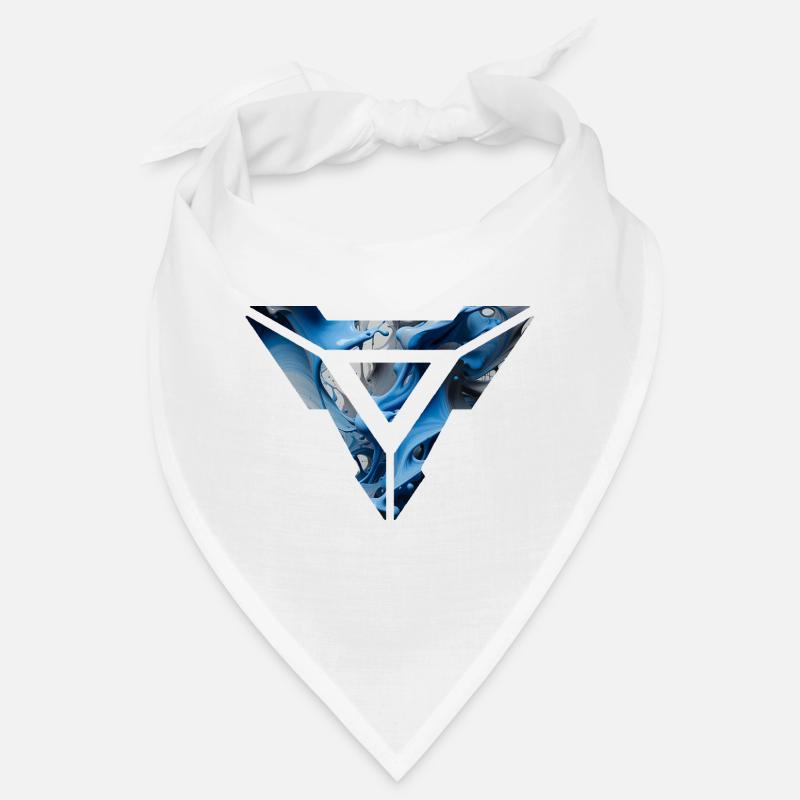 Design triangulaire fluide bleu abstrait Bandana