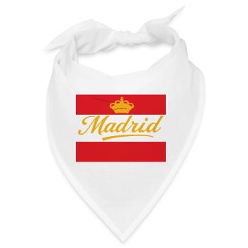 Madrid Krone Design auf Rot - Bandana - Weiß - Vorne