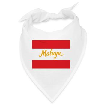 Malaga Leuchtendes Stadtmotiv - Bandana - Weiß - Vorne