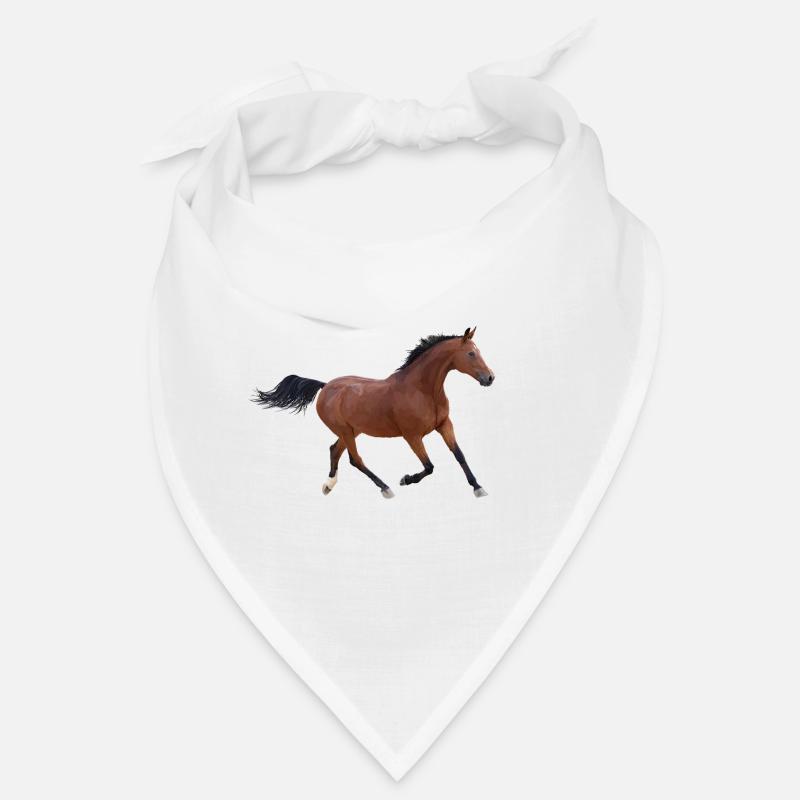 Pferd - Bandana - Weiß