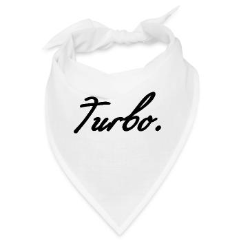 Turbo Schwarz - Bandana - Weiß - Vorne
