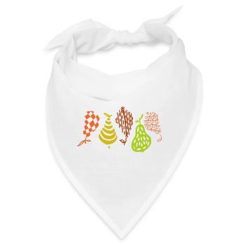 Künstlerische Fruchtmotive auf Kleidung - Bandana - Weiß - Vorne