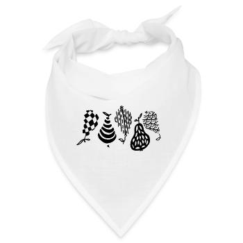 Birne - Bandana - Weiß - Vorne