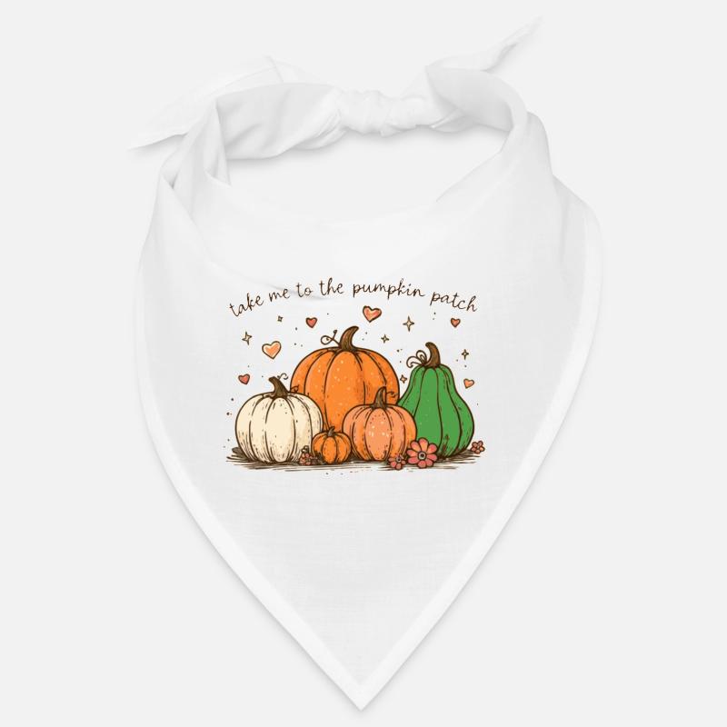 Pumpkin patch whimsical illustration Bandana