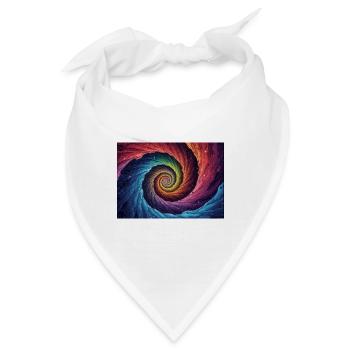 Bunter galaktischer Wirbel - Bandana - Weiß - Vorne