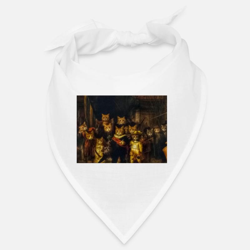 Feline characters in a baroque setting Bandana