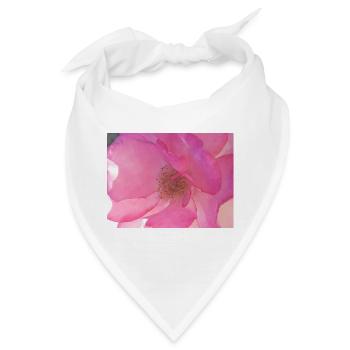 Sanfte Rosenblüte in Pink - Bandana - Weiß - Vorne
