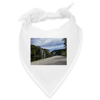 Flussklippen Kelheim Landschaft Donaudurchbruch - Bandana - Weiß - Vorne