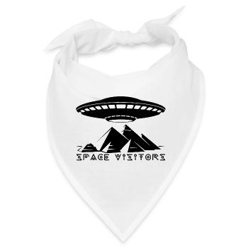 Besucher und die Schwarzen Pyramiden - Bandana - Weiß - Vorne