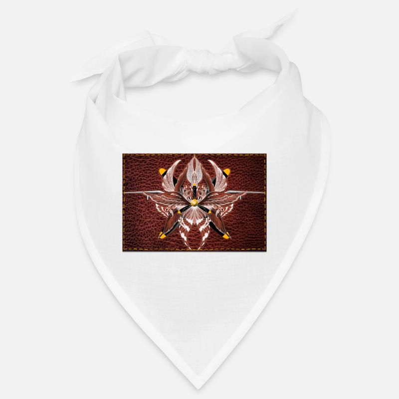 Mandala Firewing sur aspect cuir Bandana