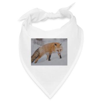 Schnee-Fuchs Pixelkunst - Bandana - Weiß - Vorne