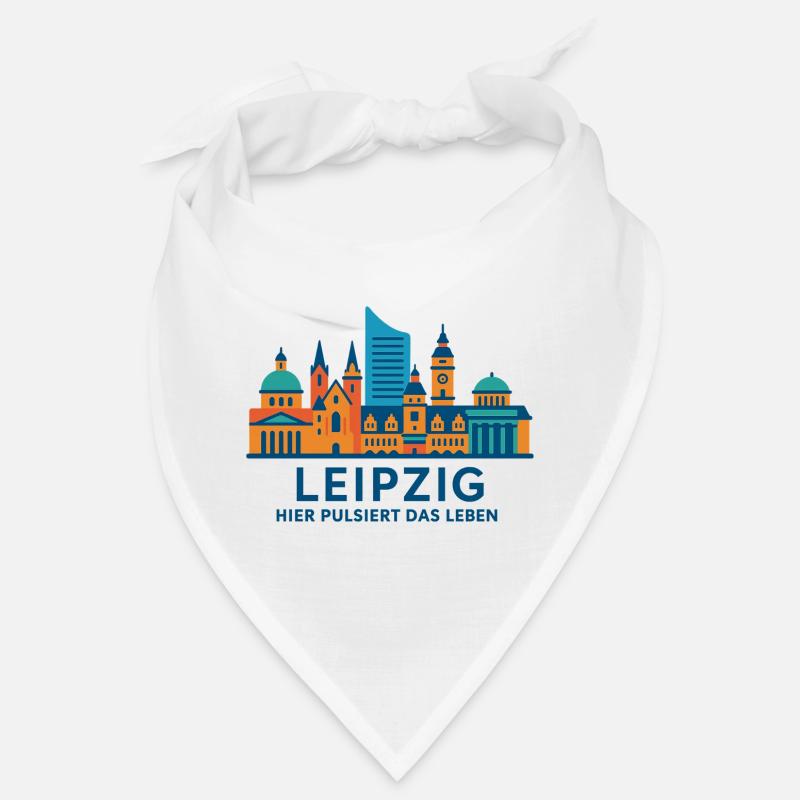 Silhouette palpitante de la ligne d’horizon de Leipzig Bandana