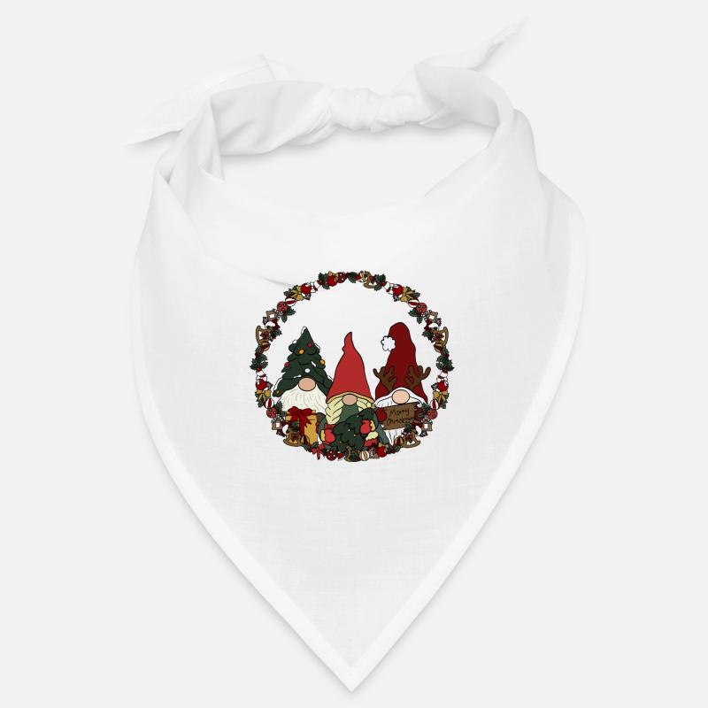 Wichtel  im Weihnachtskranz Bandana