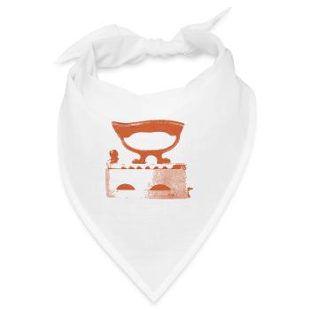 Bügeleisen antik - Bandana - Weiß - Vorne