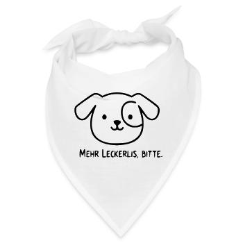 Süßer Hund | Mehr Leckerlis, bitte! - Bandana - Weiß - Vorne