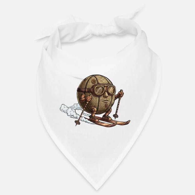 Steampunk Skifahrer Kugel Figur Retro Wintersport Bandana