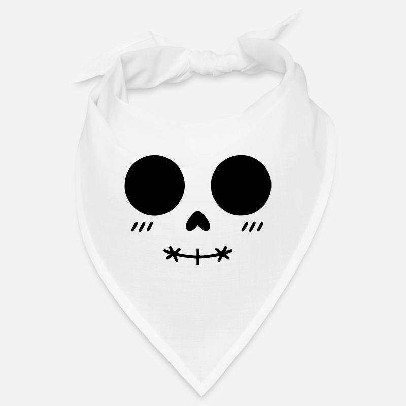 Minimalist Kawaii Skull Face Bandana