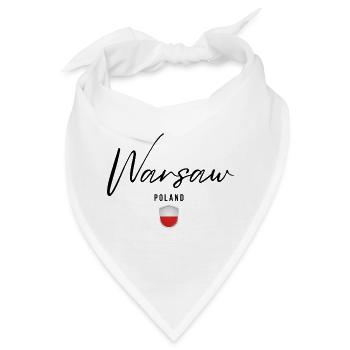Elegantes Design Warschau, Warschau Polen - Bandana - Weiß - Vorne
