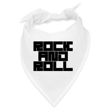 Rock'n'Roll Typografie Design - Bandana - Weiß - Vorne
