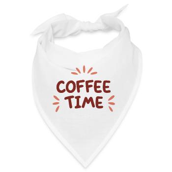 Kaffeezeit Farben Kaffee - Bandana - Weiß - Vorne