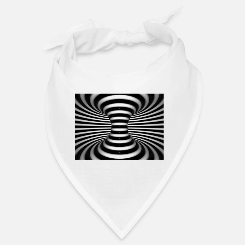 Vortex noir et blanc en spirale Bandana