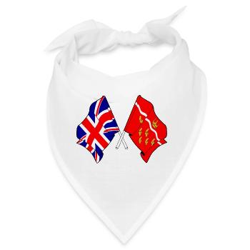 East Sussex & Great Britain Cross - Bandana - Weiß - Vorne