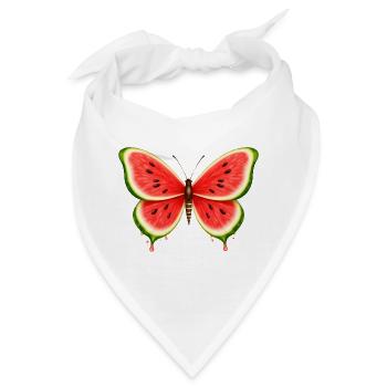Sommerlicher Melonen-Schmetterling - Bandana - Weiß - Vorne