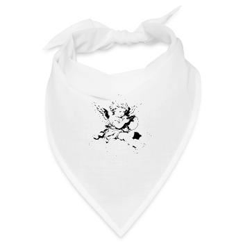 Gamer Engel – Cherub zockt auf Wolken - Bandana - Weiß - Vorne