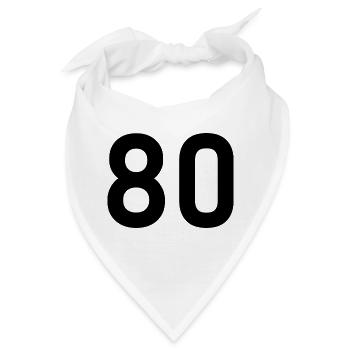 80. 80 JAHRE. 80. JUBILÄUM. 80-JAHRES-JUBILÄUM. - Bandana - Weiß - Vorne
