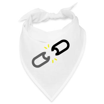 Gesprengte Kette Freiheit - Bandana - Weiß - Vorne