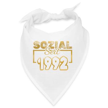 Sozial 1992 - Bandana - Weiß - Vorne