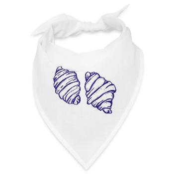 Duo Croissant in Indigo - Bandana - Weiß - Vorne