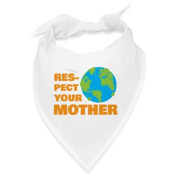 Respect Your Mother Earth Retro Eco Nature Graphic - Bandana - Weiß - Vorne