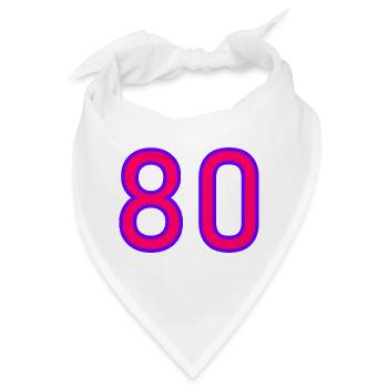 80. 80 JAHRE. 80. JUBILÄUM. 80-JAHRES-JUBILÄUM. - Bandana - Weiß - Vorne