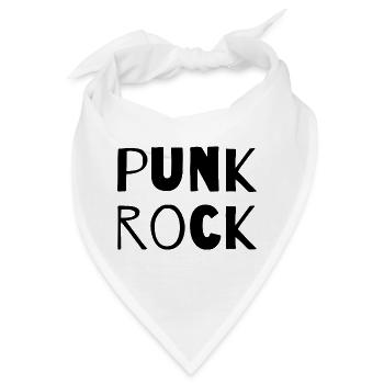 Punkrock-Musik-Logo-Design - Bandana - Weiß - Vorne