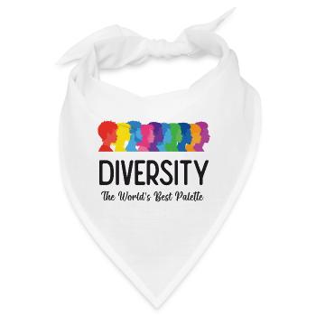 LGBT-Pride-Monat – Vielfalt. Die beste Palette - Bandana - Weiß - Vorne